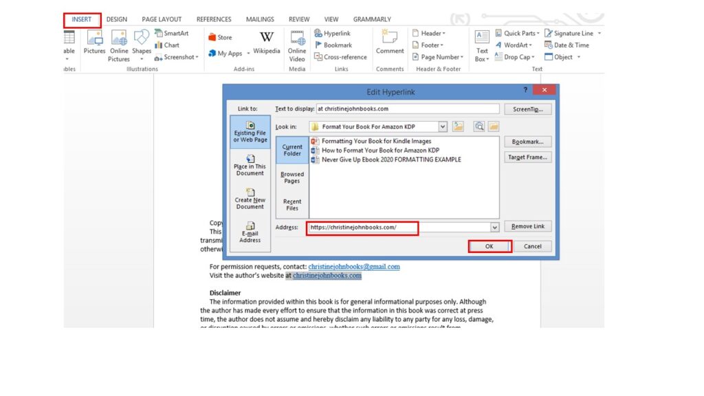 how to insert page breaks in kdp