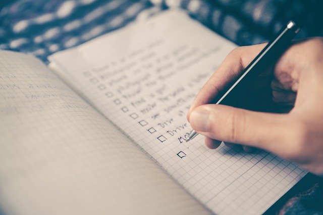 Goal Setting - writing down your goals