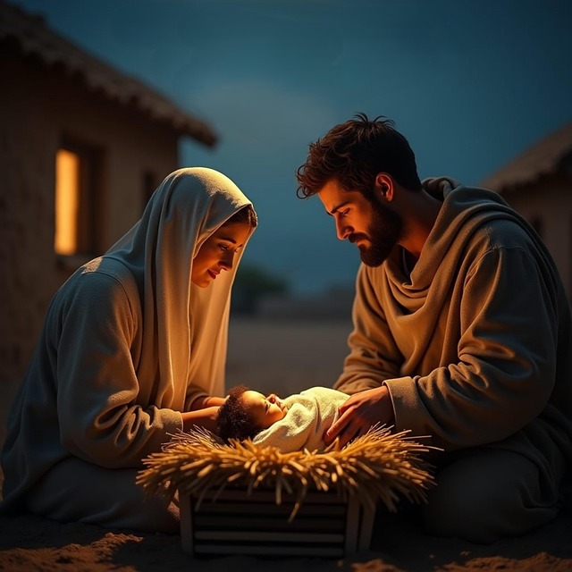 Mary and Joseph with Baby Jesus